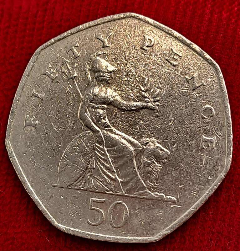 2000 United Kingdom 50 Pence - Elizabeth II 4th portrait, Britannia