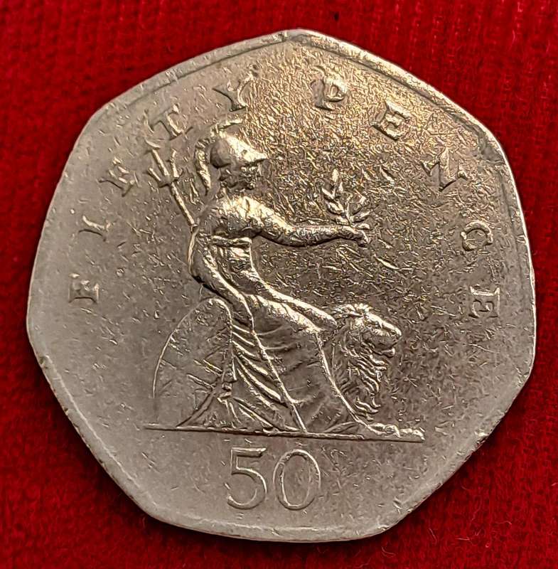 1998 United Kingdom 50 Pence - Elizabeth II 4th portrait, Britannia