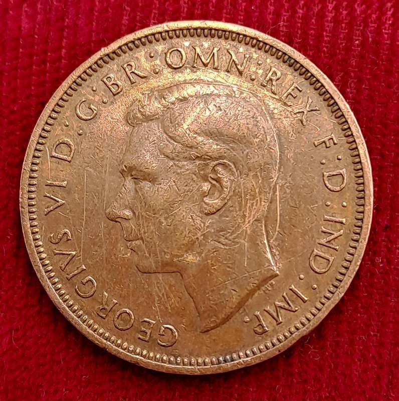 1 945 United Kingdom ½ Penny - George VI with 'IND:IMP'