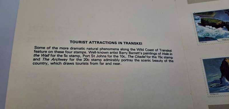 Transkei - 1980 - Port st. Johns -Tourist Attractions Tourism - First Day Collectors Small Card