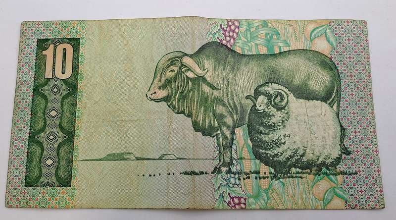 1990 South Africa R10 (Ten Rand) Note - C . L. Stals - First Issue -Afrikaans-English