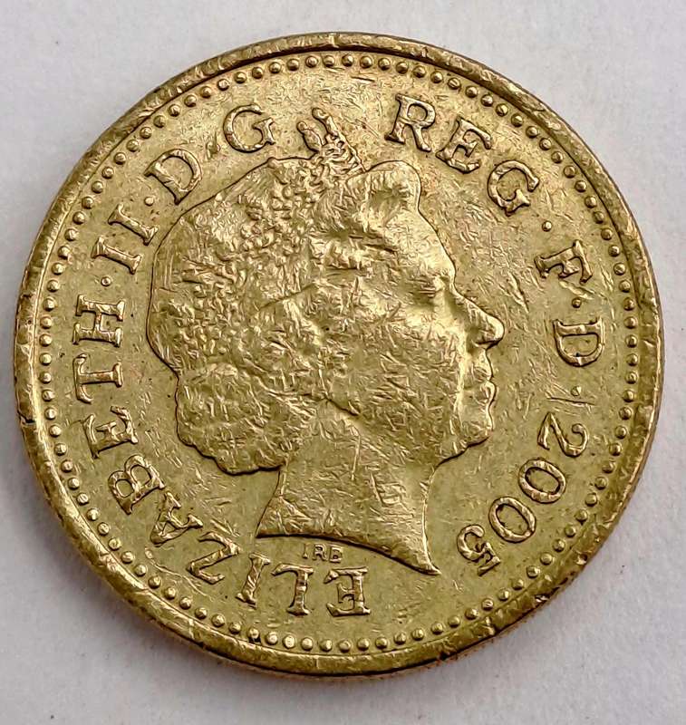 2005 1 Pound - Elizabeth II 4th portrait, Menai Bridge