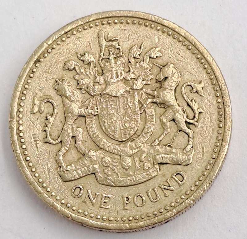 1993 1 Pound - Elizabeth II 3rd portrait, Royal Arms