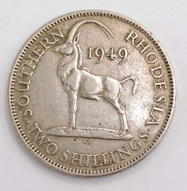 1949 Southern Rhodesia  2 Shillings - George VI