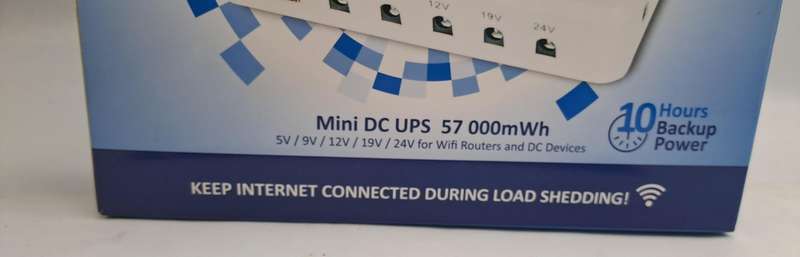 10 Hours backup power- VIZIA WiFi UPS 57 000mWh for Router 5-24V DC Backup Battery Power