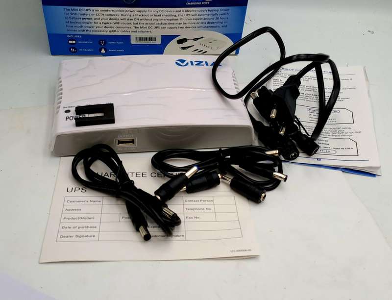 10 Hours backup power- VIZIA WiFi UPS 57 000mWh for Router 5-24V DC Backup Battery Power