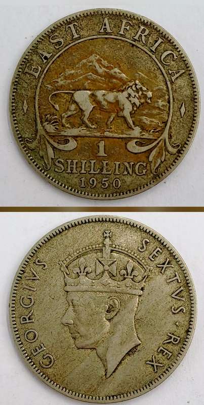 1950 East Africa 1 Shilling - George VI
