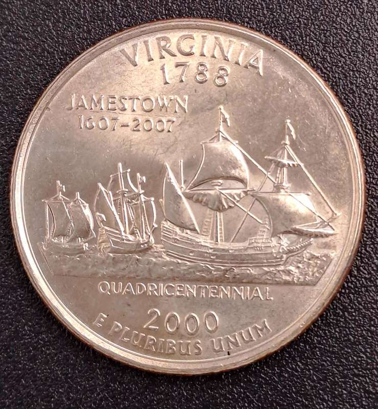 2000 United States of America  ¼ Dollar  Washington Quarter" Virginia