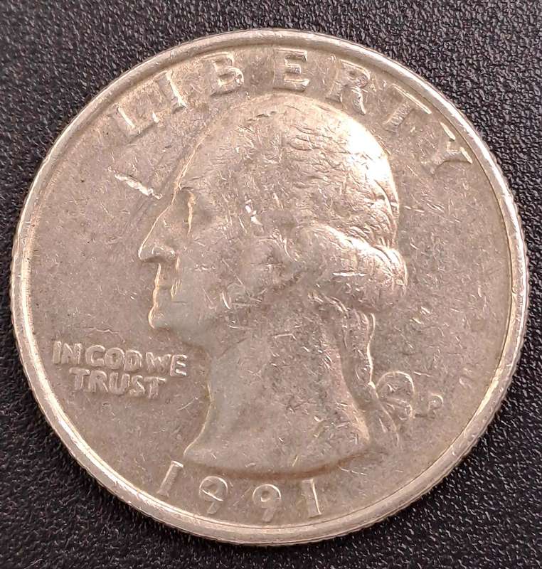 1991 United States of America ¼ Dollar "Washington Quarter"