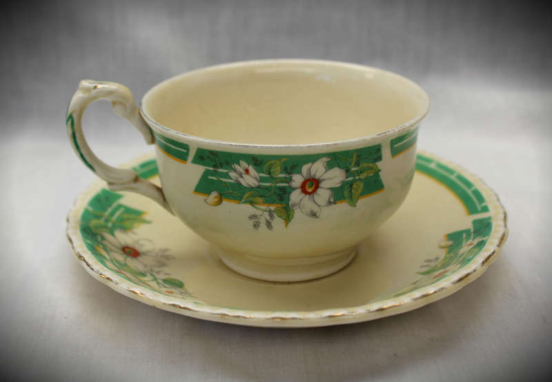 Vintage Grindley Duo - cup 52x92mm saucer 142mm (See Condition)