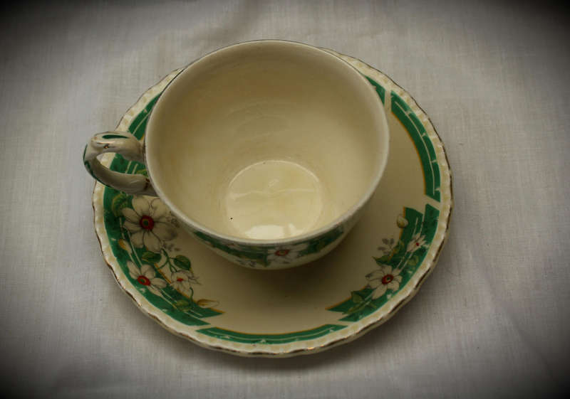 Vintage Grindley Duo - cup 52x92mm saucer 142mm (See Condition)