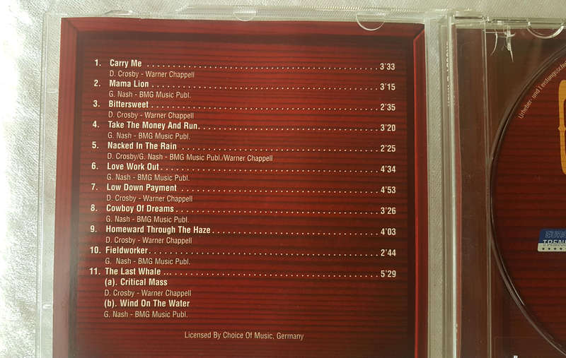 Original CD `CROSBY & NASH`