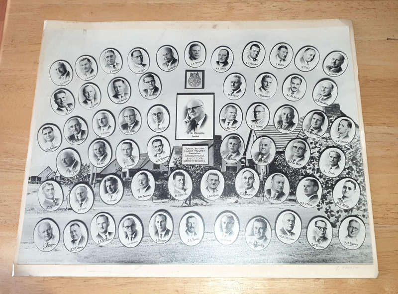 1964-Poster Master Builders & Allied Trades association Witwatersrand -Executive Committee-504x402mm
