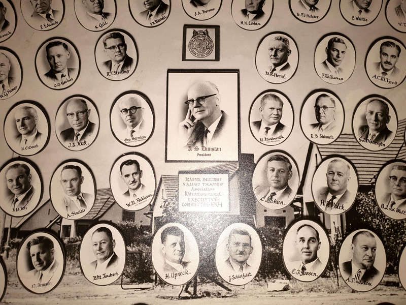 1964-Poster Master Builders & Allied Trades association Witwatersrand -Executive Committee-504x402mm
