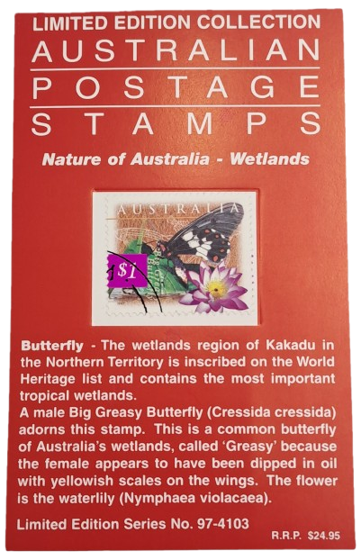 Limited edition No 97 of only 4103 Collection Australian Postage Stamp-Great Australian Artist
