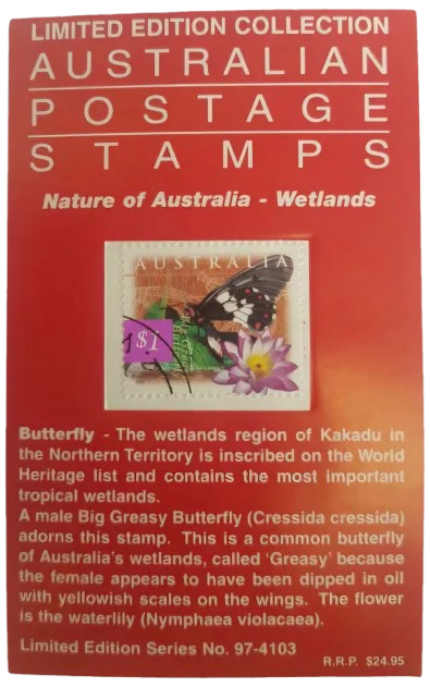 Limited edition No 97 of only 4103 Collection Australian Postage Stamp-Great Australian Artist