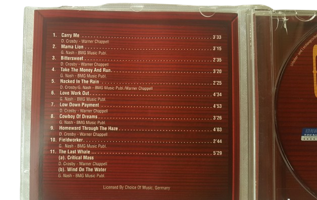 Original CD `CROSBY & NASH`