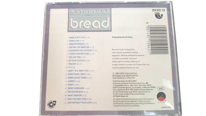 Original CD Anthology Of Bread 1985