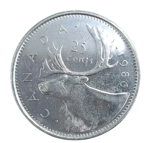 1980 Canada 25 Cents - Elizabeth II 2nd portrait modified
