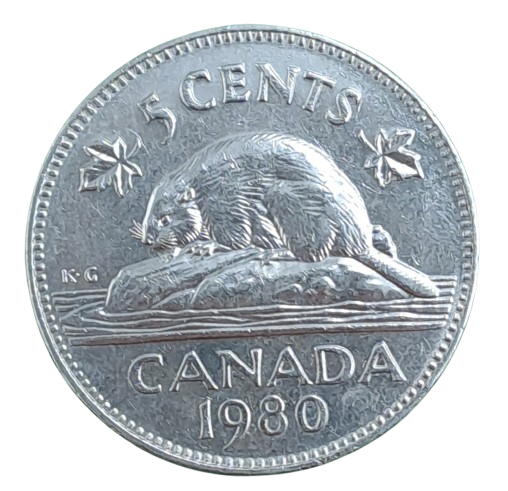 1980 5 Cents - Elizabeth II 2nd portrait modified