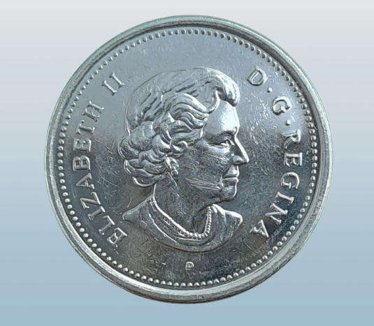 2003 Canada 25 Cents - Elizabeth II 3rd portrait, plated