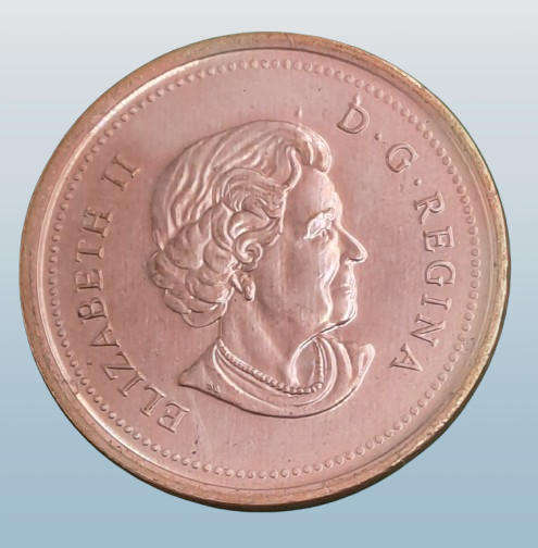 2004 Canada 1 Cent - Elizabeth II 4th portrait, magnetic-UNCirculated