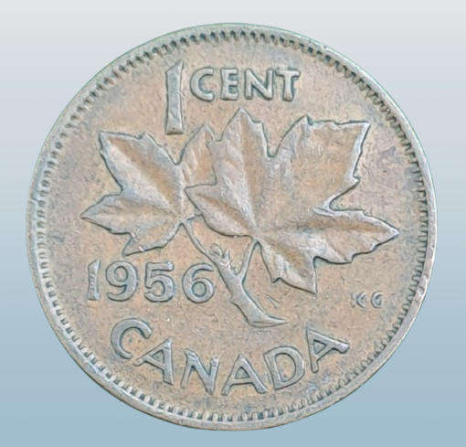 1956 Canada  1 Cents - Elizabeth II 1st portrait