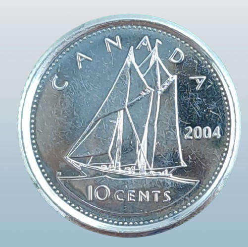 2004 Canada 10 Cents - Elizabeth II 4th portrait-Excellent condition