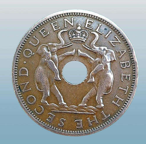 1956 Rhodesia and Nyasaland 1 Penny - Elizabeth II