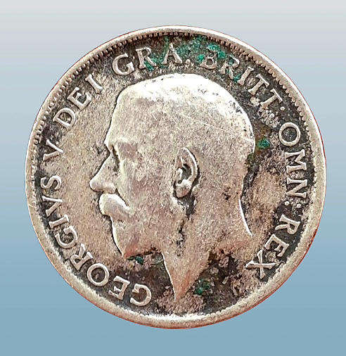 1920 United Kingdom Silver 6 Pence - George V 1st coinage