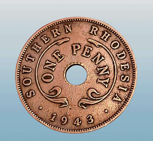 1943 Southern Rhodesia 1 Penny - George VI