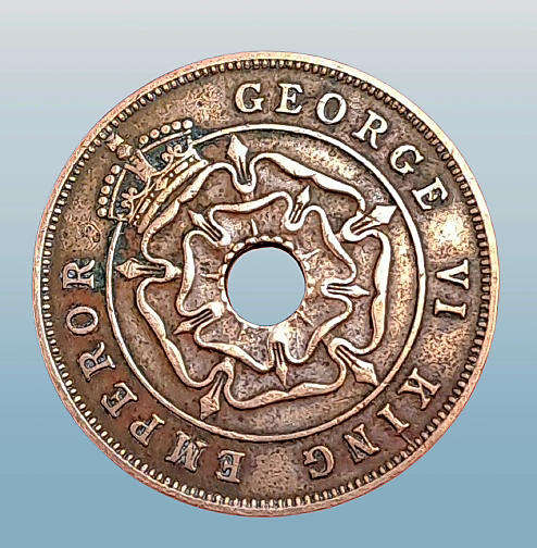 1943 Southern Rhodesia 1 Penny - George VI