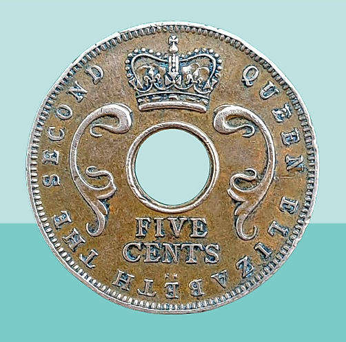 1957 East Africa 5 Cents - Elizabeth II