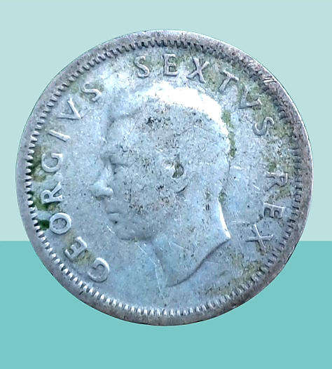 1950 South Africa SILVER 6 Pence - George VI SOUTH AFRICA - SUID AFRIKA