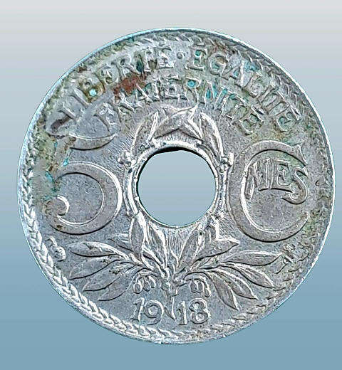 1918 France 5 Centimes