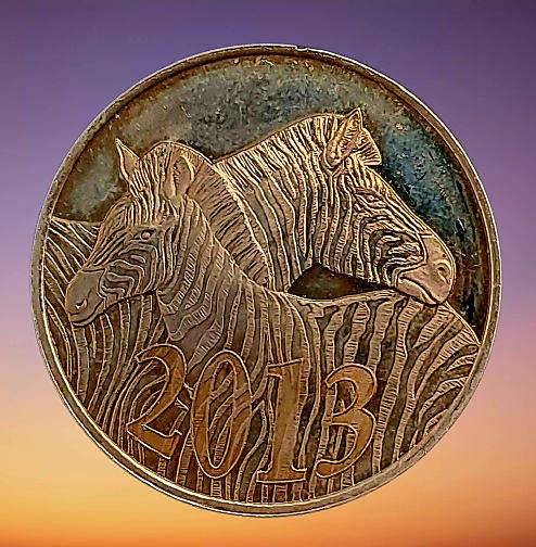 2013 South Africa COIN WORLD Token  -Zebras