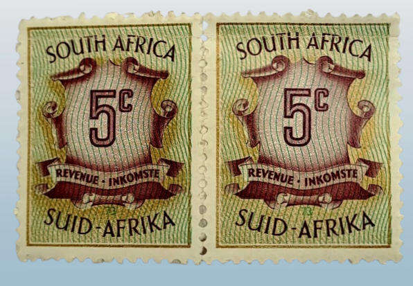 1961 South Africa republic 5c Pair