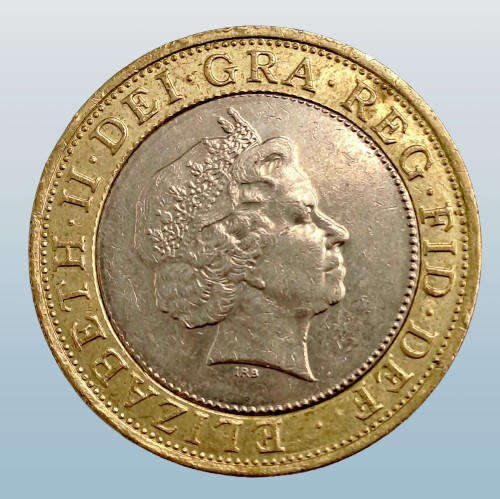 2005 UK 2 Pounds - Elizabeth II 4th portrait, St. Paul's Cathedral-60th anniversary end of WW2