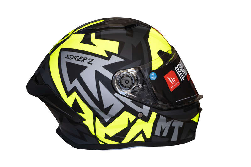 MT Helmets Stinger 2 Full-Face Road Helmet (Yellow Print)