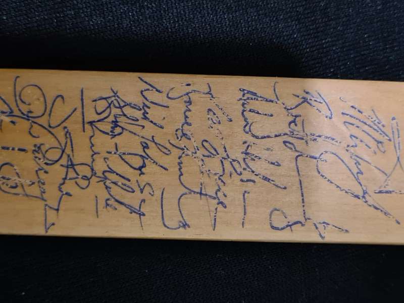 Minature GM Bat Autographed SA Cricket team 1995