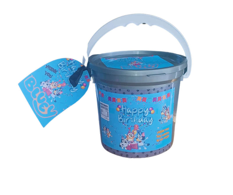 Party Pack Bucket x 10 Bluey Theme  The Ultimate Kids Party Treats! With Chocolate