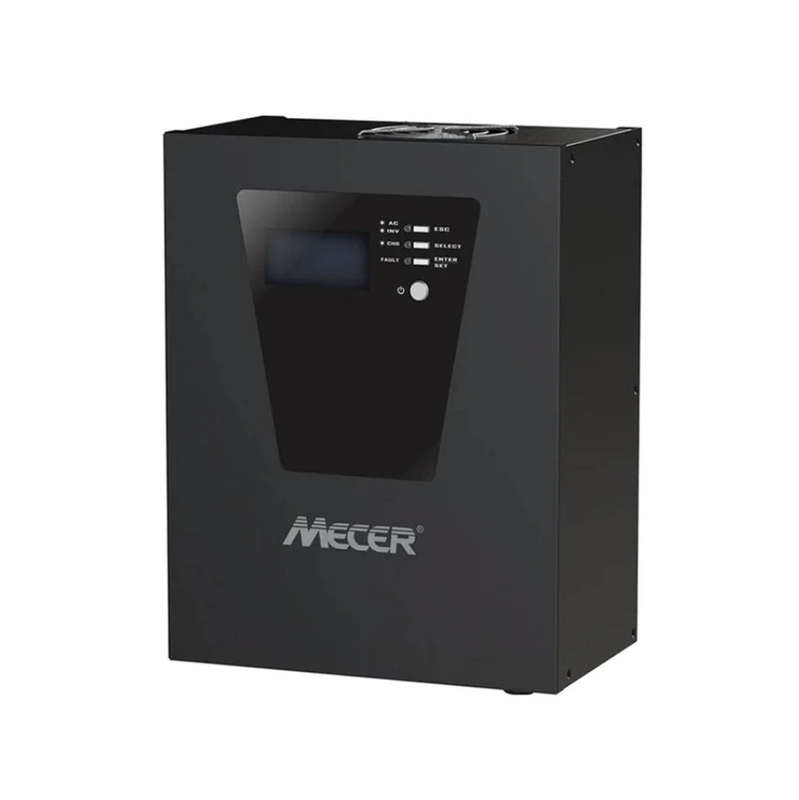 Mecer 1200VA, 1000W, 12V DC-AC Inverter with LCD Display, Lead Acid / Lithium Battery Compatible