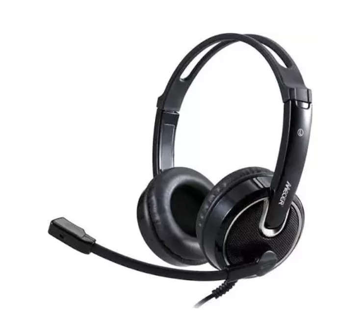Mecer USB Type C and Type A Stereo Headphone & Microphone W/Volume Control