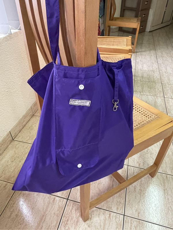 Fold-up Handmade Shopping Bag with swivel clip