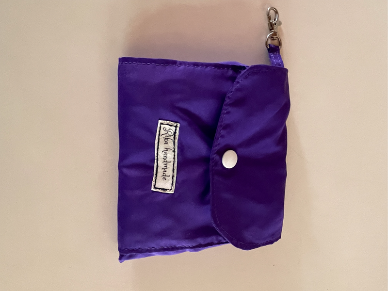 Fold-up Handmade Shopping Bag with swivel clip