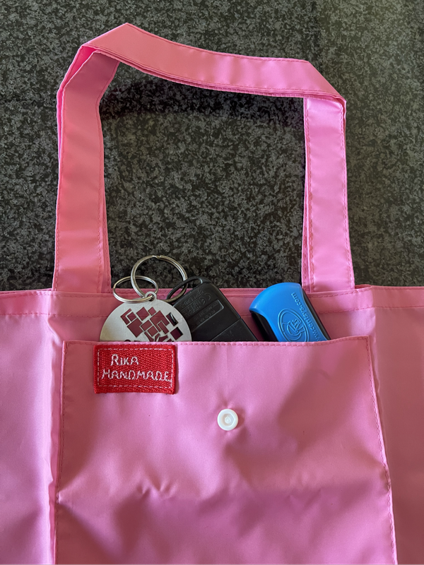 Fold-up Handmade Shopping Bag with swivel clip