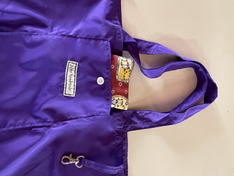 Fold-up Handmade Shopping Bag with swivel clip