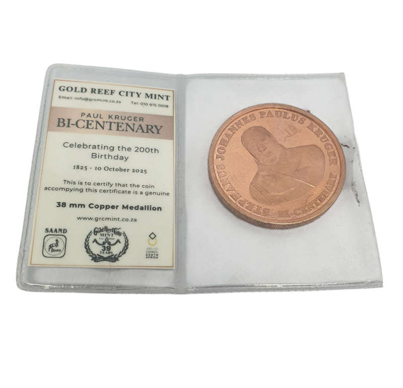 Paul Kruger Bi-Centenary Copper Coin