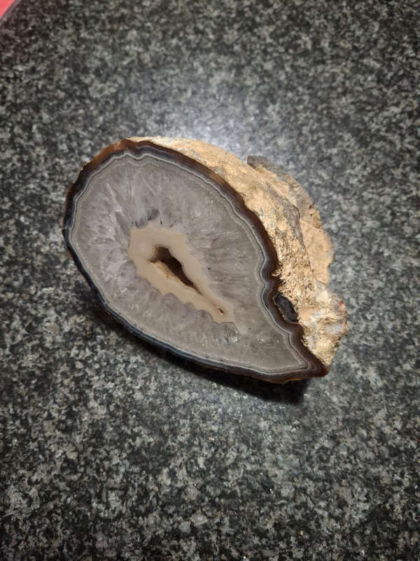 Agate Geode with crystals