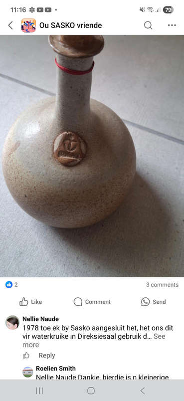 Stoneware sealed with port/ sherry